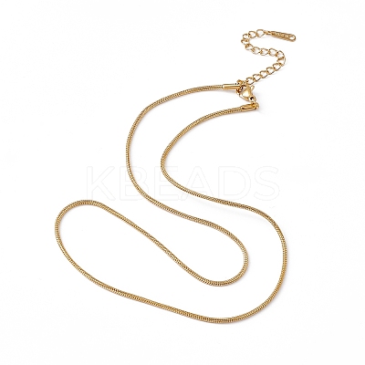 201 Stainless Steel Snake Chain Necklaces LS-NJEW-P268-A29-2X5-1