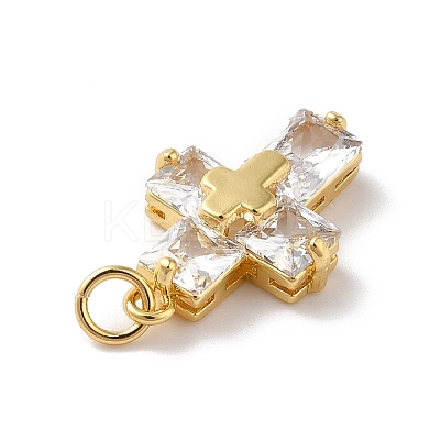 Rack Plating Brass Micro Pave Cubic Zirconia Pendants LS-KK-A160-05G-1
