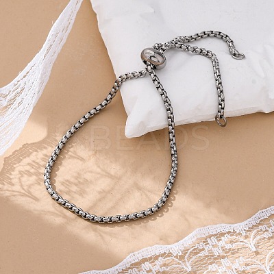 Tarnish Resistant Adjustable 304 Stainless Steel Slider Bracelets BJEW-L653-002A-P-1