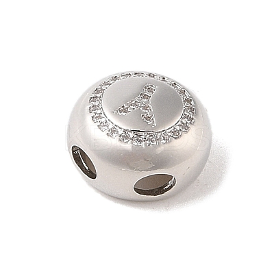 Rack Plating Brass & Clear Cubic Zirconia Pendants KK-Z047-07P-Y-RS-1
