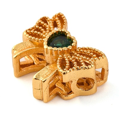 Brass Micro Pave Cubic Zirconia Beads KK-K378-36MG-01-1