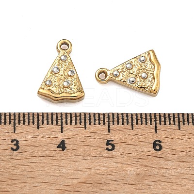 Hammered 304 Stainless Steel Pendants STAS-Z192-02GP-1