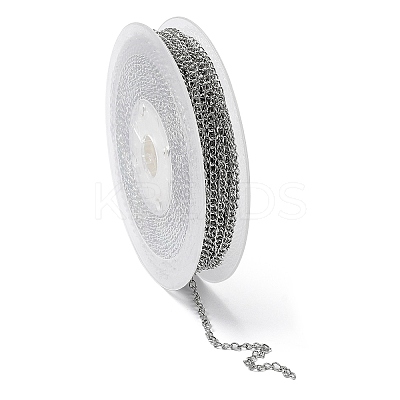 Tarnish Resistant 304 Stainless Steel Cable Chains CHS-F006-01D-P-1