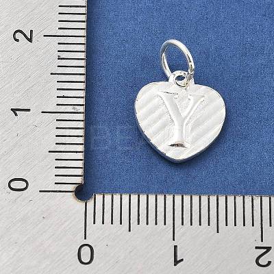 925 Sterling Silver Heart with Capital Letter Charms STER-S009-13Y-S-1