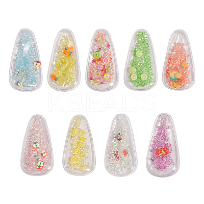 45Pcs 9 Colors Plastic with Resin and Polymer Clay Accessories RESI-CJ0001-175-1