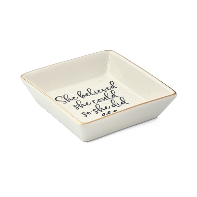 Porcelain Jewelry Holder Tray AJEW-G032-01E-1