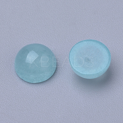 Natural White Jade Cabochons X-G-R416-6mm-07-1