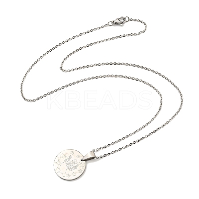 Non-Tarnish Constellation Pendant Necklaces NJEW-S422-04P-05-1