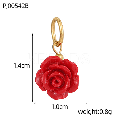 12Pcs 304 Stainless Steel Resin Charms STAS-OY009-84G-1
