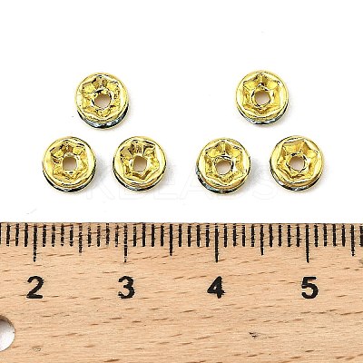 Brass Rhinestone Spacer Beads RB-A014-Z6mm-03G-1