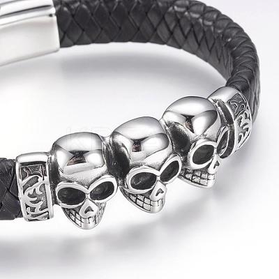 Leather Cord Bracelets BJEW-F274-23AS-1