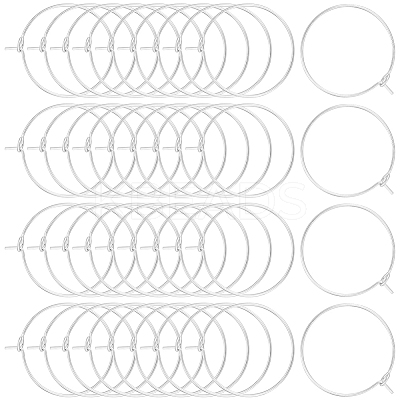 100Pcs 316 Surgical Stainless Steel Wine Glass Charms Rings STAS-BBC0005-97B-1
