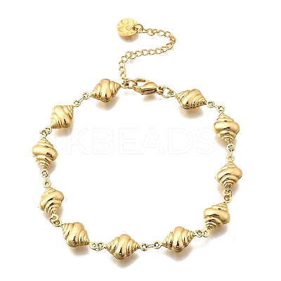 304 Stainless Steel Link Bracelets for Women BJEW-P354-04C-G-1