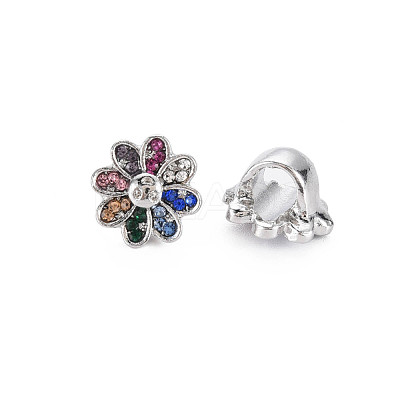 Rack Plating Alloy European Beads MPDL-N039-166-1