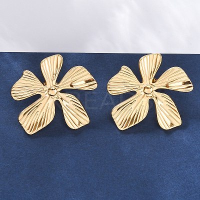 304 Stainless Steel Stud Earrings for Women EJEW-K306-20G-1