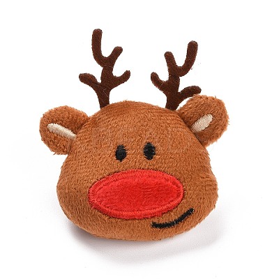Christmas Deer Cotton & Non-Woven & Velvet Fabric Brooch LS-JEWB-A003-13-1