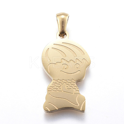 Ion Plating(IP) 304 Stainless Steel Pendants STAS-K162-024G-1