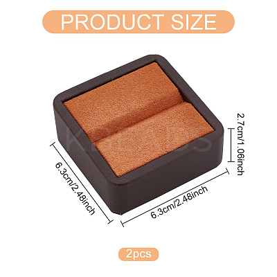 Square Imitation Leather with Fibre Cloth Loose Diamond Jewelry Display Case ODIS-WH0038-23A-1