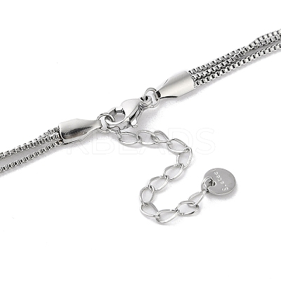 Non-Tarnish 304 Stainless Steel Box Chain Necklaces NJEW-M213-02P-1