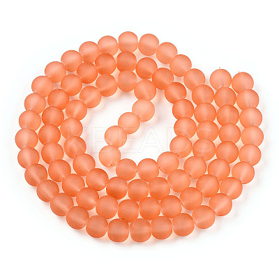 Transparent Glass Bead Strands GLAA-S031-10mm-33-1-1