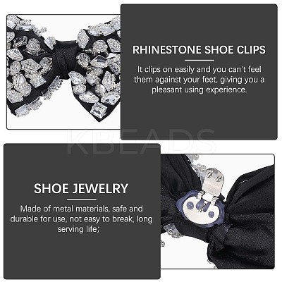 Bowknot Non-woven Fabrics Shoe Decoration FIND-WH0139-290A-1