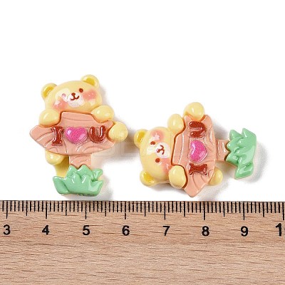 Cartoon Bear Opaque Resin Decoden Cabochons CRES-I031-01-1
