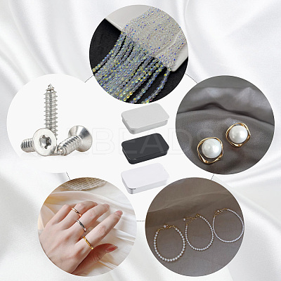 6Pcs Slide Top Tinplate Trinket Storage Boxes CON-SP0001-23A-1