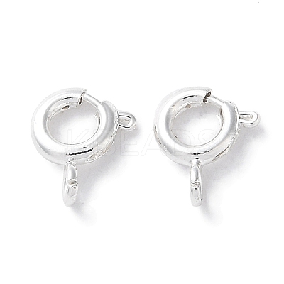 Rack Plating Brass Spring Ring Clasps KK-F090-22S-1