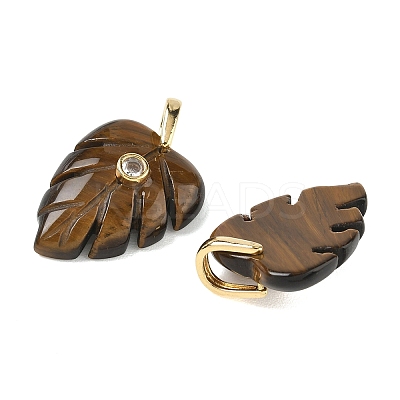 Natural Tiger Eye Pendants GG-CBA105B-01E-G-1