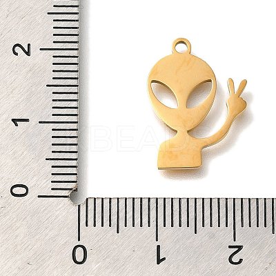 201 Stainless Steel Pendants STAS-R136-04G-1