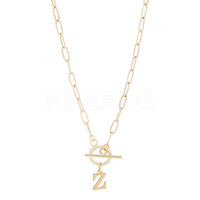 304 Stainless Steel Letter Pendant Necklaces NJEW-LP0001-52Z-G-1