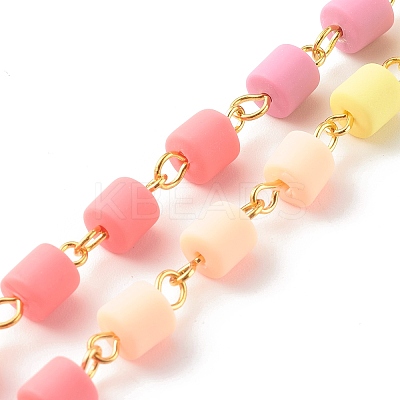 Handmade Polymer Clay Beaded Chains AJEW-J034-03-1