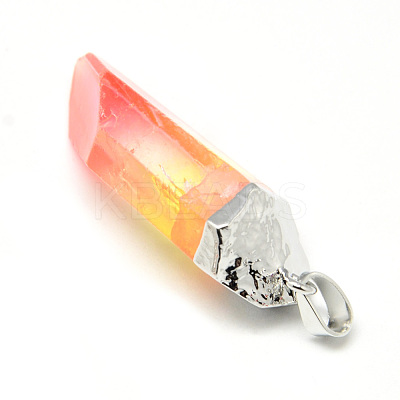 Natural Quartz Crystal Pointed Pendants G-S265-05C-1
