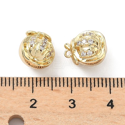 Brass Micro Pave Cubic Zirconia Pendants KK-L260-22G-1