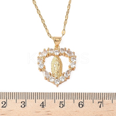 Brass Crystal Rhinestone Hollow Pendant Necklaces LS-NJEW-P331-01B-G-1