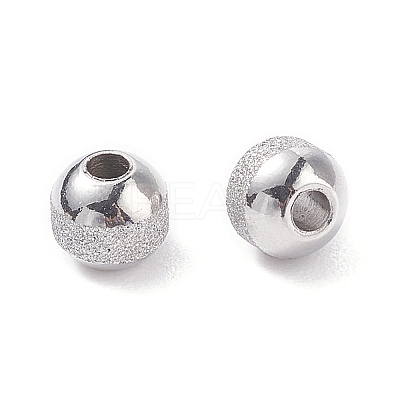 Non-Tarnish Textured 304 Stainless Steel Beads LS-STAS-P306-01D-P-1