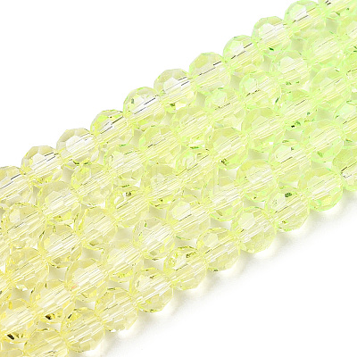 Transparent Glass Beads Strands X-GLAA-E036-07Z-03-1