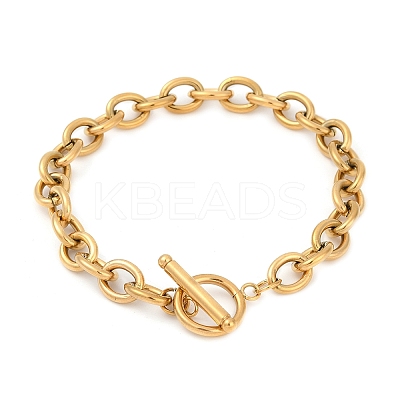 304 Stainless Steel Chain Bracelets for Women BJEW-Z106-03G-1
