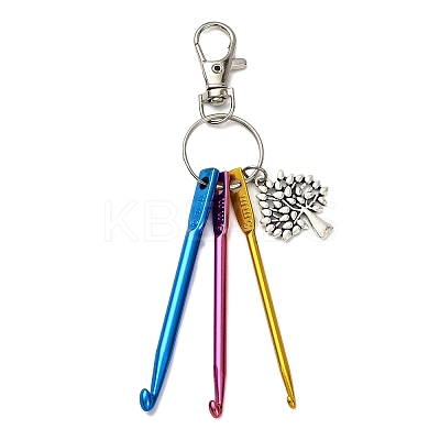 Aluminum Crochet Hooks & Alloy Pendant Decorations KEYC-JKC01417-03-1