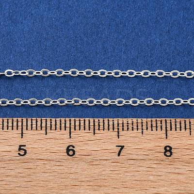 Brass Cable Chain Necklace Making NJEW-D302-80S-1