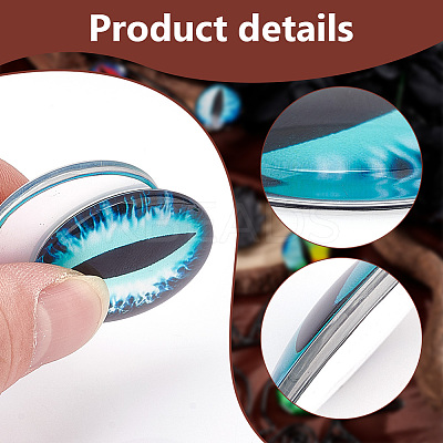 1 Bag Flatback Glass Cabochons GGLA-PH0001-55B-1