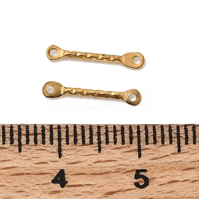 304 Stainless Steel Textured Bar Links Connector Charms STAS-A134-01G-G-1