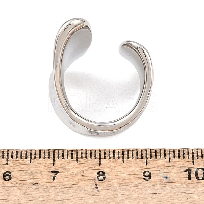 304 Stainless Steel Cuff Open Rings LS-RJEW-D336-02P-1