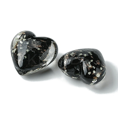 Luminous Handmade Gold Sand Lampwork Beads FOIL-B001-03B-1