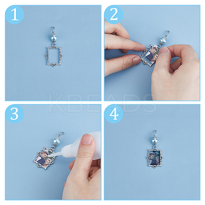 2 Sets Alloy Painting Frame Pendant Decorations FIND-UN0002-04-1