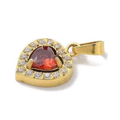 Ion Plating(IP) 304 Stainless Steel Micro Pave Cubic Zirconia Pendants STAS-Z107-05G-02-1