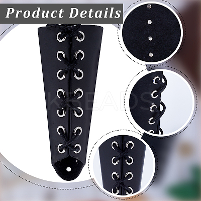 Adjustable Leather Cord Bracelet AJEW-WH0342-93-1