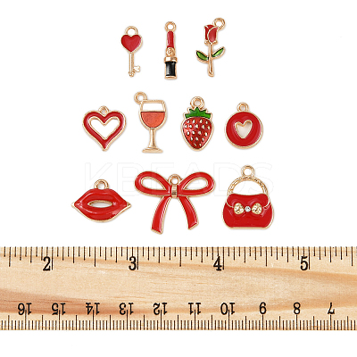 Alloy Enamel Pendants ENAM-FP0002-24-1