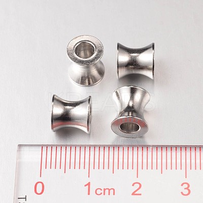 Tarnish Resistant 304 Stainless Steel European Large Hole Beads OPDL-E005-15P-1