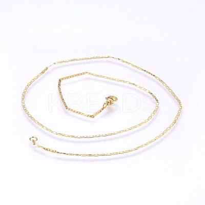304 Stainless Steel Mariner Link Chain Necklaces MAK-L015-28E-1